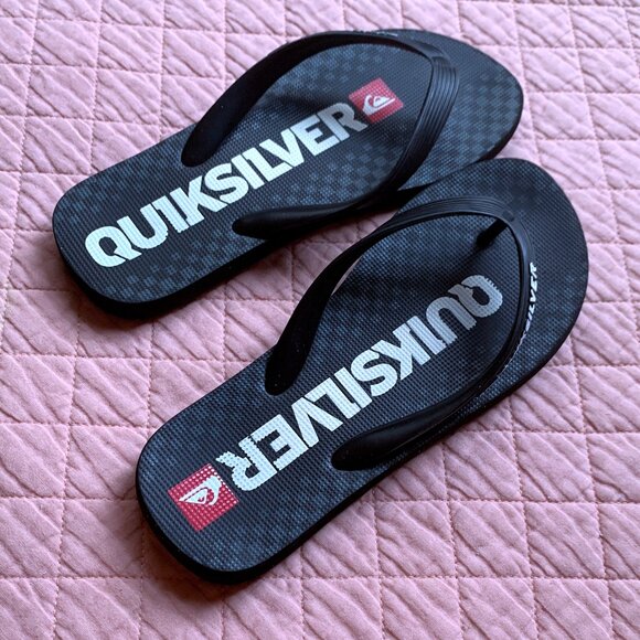 QUICKSILVER -  Black and White Sandals - Thongs - Men 6-7 - Picture 3 of 13
